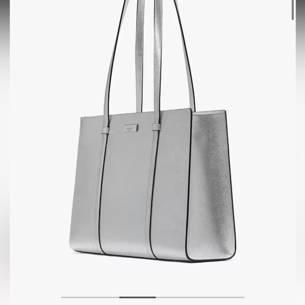 💥💥Price Drop💥 KATE SPADE KENZIE METALLIC LARGE TOTE NWT - Picture 12 of 16